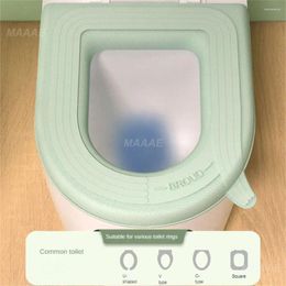 Toilet Seat Covers Bathroom Warmer Lid Cover Pad Washable Waterproof Heads Eva Accessories Cushion Sticker Universal Zipper
