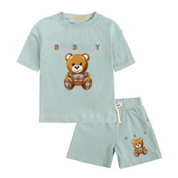 designer baby kids clothing sets luxury girls boys sporty suits childrens classic brand clothes summer tshirt suit CAD24052203