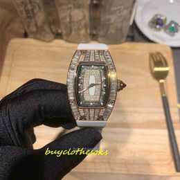 RM Wrist Watch Luxury Mens Mechanical Watch Business Leisure Rm07-01 Fully Automatic Jin Full Diamond Tape Womens Trend Swiss Movement