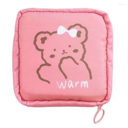 Storage Bags Napkin Towel Organiser Soft Reusable Cartoon Women Lady Tampon Bag Holder Pouch