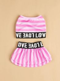Dog Apparel Dress For Small Dogs Cool Costume Striped Puppy With Pet Clothes Swimwear Cats Summer