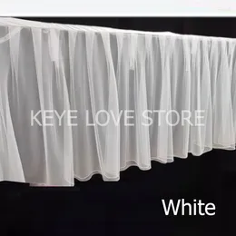 Party Decoration 10M Double Layers Wedding Celebration Table Skirt Stage Ceiling Roof Silk Curtain Softy Romantic Background