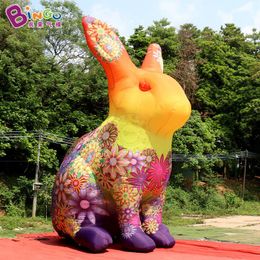 Manufacturer's direct supply of inflatable fat and thin lovesickness rabbit cartoon air models for Easter activity decoration