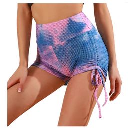 Active Shorts Women High-waisted Bow Short Polyester Printing Home Woman Spandex Workout Athletic Biker Leggings