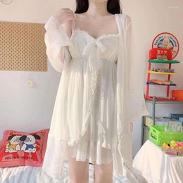 Women's Sleepwear Female Sexy Lingerie Princess Style Spring And Summer Home Service Lace Pure White Small Suspender Nightdress