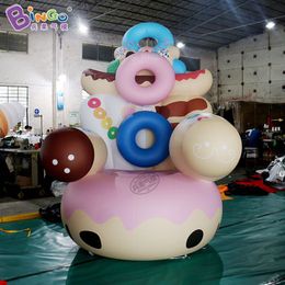 Inflatable donut burger giant birthday simulation PVC closed air model fast food restaurant opening event props