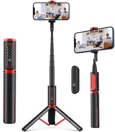 Selfie Monopods Self portrait pole tripod phone holder Bluetooth with tripod expandable foldable monopod suitable for iPhone 11 X suitable for Huawei d240522