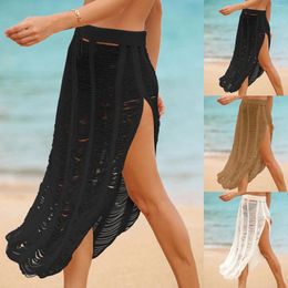 Women Spring And Summer Beach Wear Bathing Suit Cover Ups For Sexy Knit Slit Swimsuit Blouse Cover-Ups Swimwear 2024