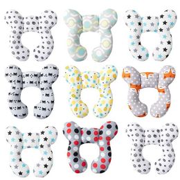 Pillows New Baby Pillow Protection Touring Car Seat Head and Neck Support Pillow Newborn U-shaped Headrest Preschool Cushion 0-3 Y d240522