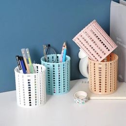 Storage Bottles Pencil Holder Office Plastic Metal Mesh Square Pen Pot Cup Case Container Organiser Durable Home Accessories