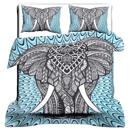 Bedding sets Tribal Duvet Cover Set Traditional Trippy Boho Abstract Design Decorative 2 Piece with 1 Sham Full Size H240521 IAP6