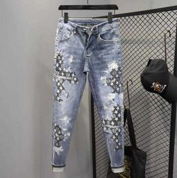 Mens Jeans Designer Mens Elasticity Jean Hombre Trousers Men and Women Fashion Brand Luxury Pants Denim Pant Trend Pants Mensei2r