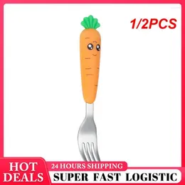 Dinnerware Sets 1/2PCS Kitchen Utensils High Quality Cute Reusable And Eco-friendly Spoon Childrens Cutlery Set Fork Fashion Design