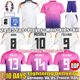 24 Germanys HUMMELS GNABRY Soccer Jerseys kit KROOS WERNER DRAXLER REUS MULLER GOTZE Football Shirts Kids Fans Kit Player Version Home away deutschland