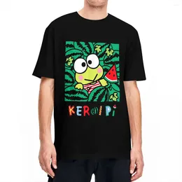 Men's T Shirts Keroppi Watermelon Summer Fun Shirt Men Women Cotton Humour T-Shirts Crewneck Tee Short Sleeve Clothing Birthday Gift