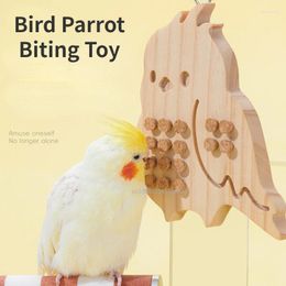Other Bird Supplies Wooden Shaped Parrot Chewing Toy Educational For Small Pet Birds Hamster Cage Toys Hanging