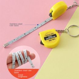 Mini Measuring Tape Portable Keychain Automatic Telescopic Ruler 1m/3ft Car Keyring Tool Children Height Ruler Household Tools