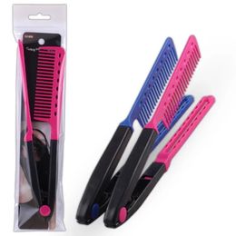 2024 V Type Washable Folding Hair Straightener Comb Hairdressing Brush Comb Hair Styling Clip Tool Barber Accessories Comb for Hair hair