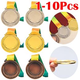 1-10Pcs Gold Silver Bronze Trophy Award Children 2 Inches Medal Winner Reward for Outdoor Sports Competitions Prizes Souvenir 240522