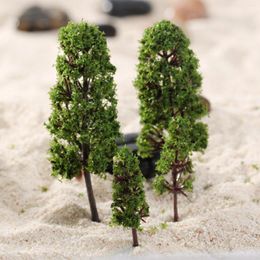 Decorative Flowers 20Pcs 2-4" Green Model Trees 1:100-300 HO Scale Train Railway Wargame Park Scenery Landscape Layout Artificial Decoration