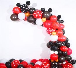 113 Pcs DIY Red Black and White Balloons Garland Arch Kit Casino Theme Party Night Balloon Wedding Birthday Party Decorations T2009644010