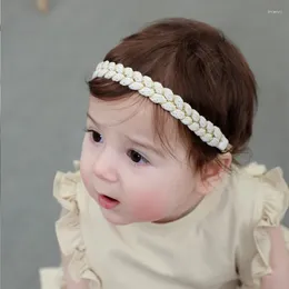 Hair Accessories Gold Knitted Braided Baby Girls Nylon Headband Born Twist Headwrap Children Pastorale Infantil Headwear