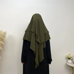 Khimar High Quality Nida Muslim EID Ramadan Islamic Clothing Tie Back Overhead Prayer Scarf Women Hijab