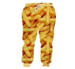 WholeHigh Quality 3D Fashion Pants Men Women French Fries Print Brand Joggers Pants Slim Fit Full Length Trousers Dropship R3836780