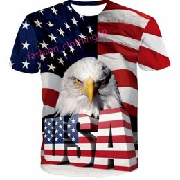 2018 New USA Flag T-shirt Men / Women Sexy 3d Tshirt Print Striped American Flag Men T-shirt Summer Tops Tees