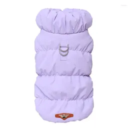 Dog Apparel Coat For Small Medium Dogs D-RING Cat Jacket Soft Warm Winter Padded Fleece Puppy Pet Clothes