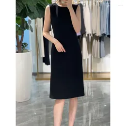 Casual Dresses Dress Women's Spring And Autumn Round Neck Long Sleeveless Breathable Slim-Fit Figure Flattering A- Line