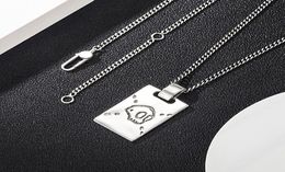 925 sterling silver skull necklace retro sterling silver skull square brand pendant necklace men and women fashion elf pendant nec6910999