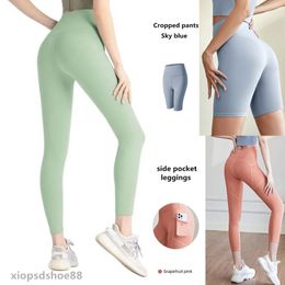 LL Yoga pants align leggings Women Shorts Cropped pants Outfits Lady Sports Ladies Pants Exercise Fitness Wear Girls Running Leggings gym slim Yoga clothes