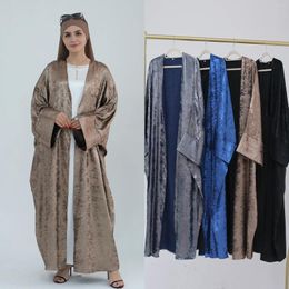 Ethnic Clothing 2024 Shiny Abayas For Women Muslim Dress Kimono Cardigan Dubai Turkey Kaftan Eid Ramadan Islam Jalabiya Robe Kebaya Djellaba