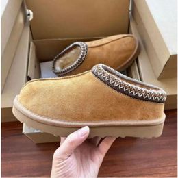 Tasman Slippers Chestnut Fur Slides Sheepskin Shearling Tazz NEW Mules Women Men Ultra Mini Platform Boot Slip-on Shoes Suede Upper Comfort Fall Winter Gity BOOTS