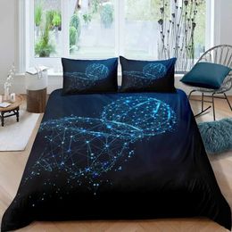 Bedding sets 3D Basketball Duvet Cover King for Teen Boys Kids Fire Water Sports Set Microfiber Ball Game Quilt with case H240521 ZA20