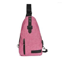 Waist Bags 30PCS / LOT Fashion USB Charging Chest Bag For Men Women Single Shoulder Crossbody Travel Messenger