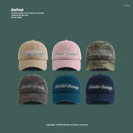 Ball Caps Japanese Retro Embroidered Baseball Women Spring And Summer Casual Versatile Sunscreen Fashion Camouflage Hats For Men