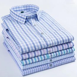 Men's Casual Shirts Man High Quality Clothing Leisure Design Plaid Social Short Sleeve Dress Shirt Men D88