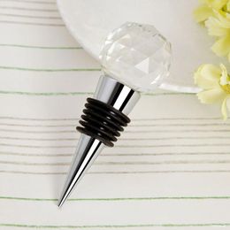 Party Favour 10pcs/lot Gift Diamond Crystal Stainless Steel Champagne Stopper Sparkling Wine Bottle Plug Convenient Stoppers Bar