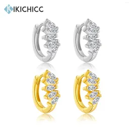 Hoop Earrings KIKICHICC 925 Sterling Silver 9mm Wheat Zircon CZ Piercing Luxury Huggies Fine Jewelry 2024 Rock Punk Party Jew