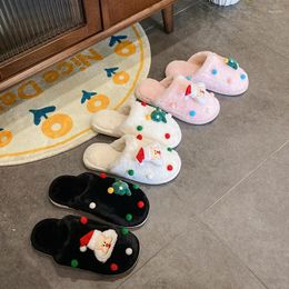 Slippers Spring Winter Soft Cute Warm Home Men Women House Floor Indoor Christmas Cheer Slides Fat Dudu Shoes Room Flat