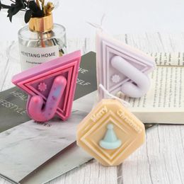 Baking Moulds Christmas Decorations Scented Candle Mold Diy Triangle Square Silicone Plaster Ornaments Resin