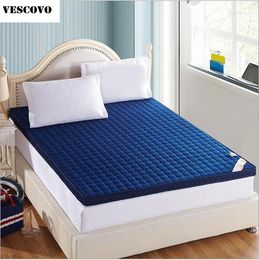 Bedding Sets VESCOVO Double Air Mattress Foldable Massage Materasso Quechua 3D Memory Foam BLUE BEIGE