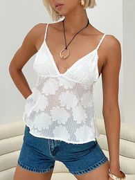 Women's Tanks HzDazrl Women S Spaghetti Strap V Neck Cami Top Lace Patchwork Crop Tops Shirt Sexy Slim Y2K E Girl Camisole Tank