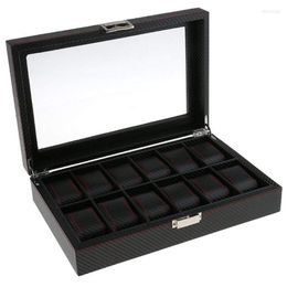 Watch Boxes & Cases Fashion Jewellery Display Case Storage Box 12 Slots - Black 193U