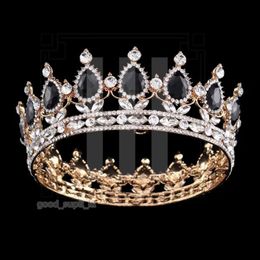 Luxus Brautkrone Kopfstücke Strasskristalle Royal Wedding Crowns Prinzessin Designer Crystal Hair Accessoires Geburtstagsfeier Tiaras Quinceaner süß 249