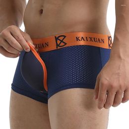 Underpants Men Underwear Boxers Shorts Male Front Removable Jockstraps Pad Panties