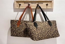 Evening Bags Cheetah Print Tote Shoulder For Women 2022 Trend Luxury Fashion High Quality Brand Large Designer Ladies Handbags6109130