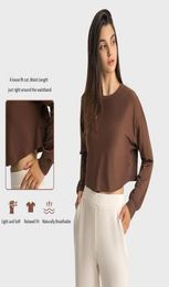 24 Cropped Hoodie Relaxed Fit Sweatshirts Yoga Tops Breathable Workout Tee Quick-Drying Sports Coat Jacket Casual Long Sleeve Shirts Running Fitness Wear2720591